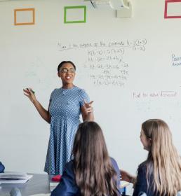 Teacher teaching a class
