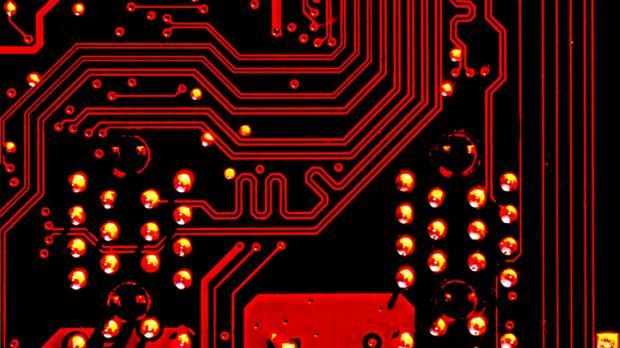 Red and black circuit board