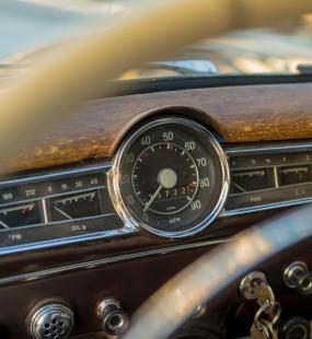 classic car walnut dashboard