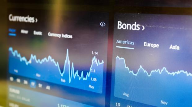 Graphs of currencies and bonds