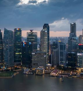 city buildings in the night
