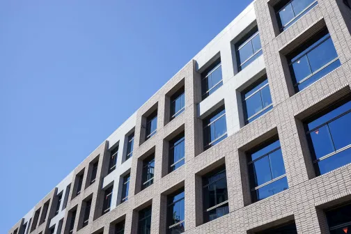 building on blue sky