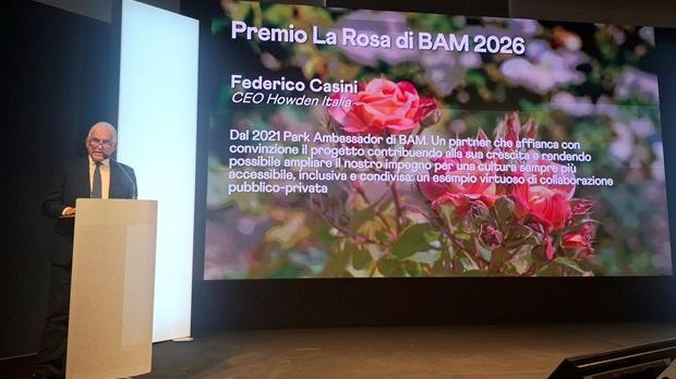 Federico Casini riceve il Premio La rosa di BAM 2026 Federico Casini riceve il Premio La rosa di BAM 2026