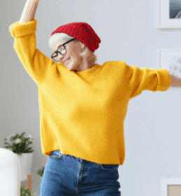 Person dancing around