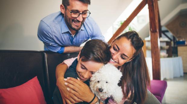 Employee benefits Howden Turkey Employee benefits Howden Turkey people smiling and laughing with dog