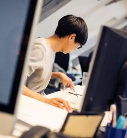 Developer working on an Apple Mac