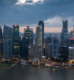 city buildings in the night