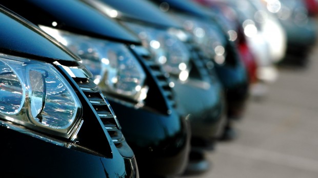 row of car bonnets